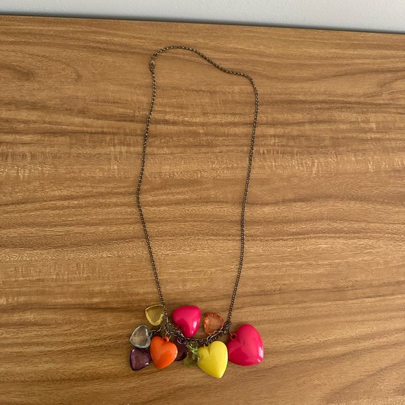 RAINBOW HEARTS CHARMS NECKLACE - Picture 5 of 6